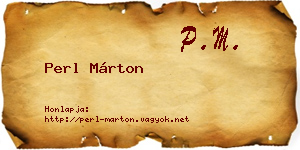 Perl Márton névjegykártya