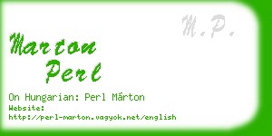 marton perl business card