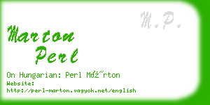 marton perl business card